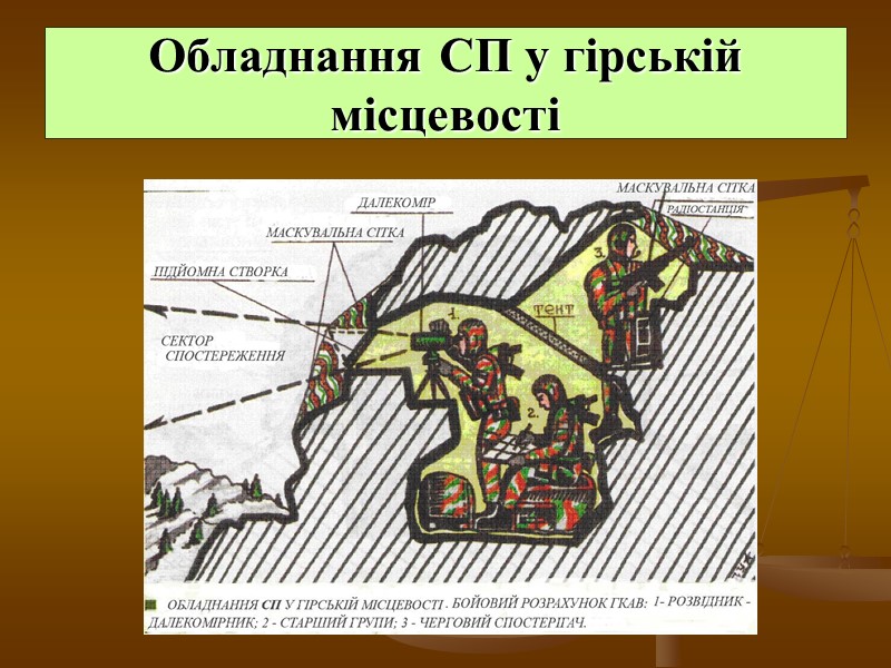 Обладнання СП у гірській місцевості